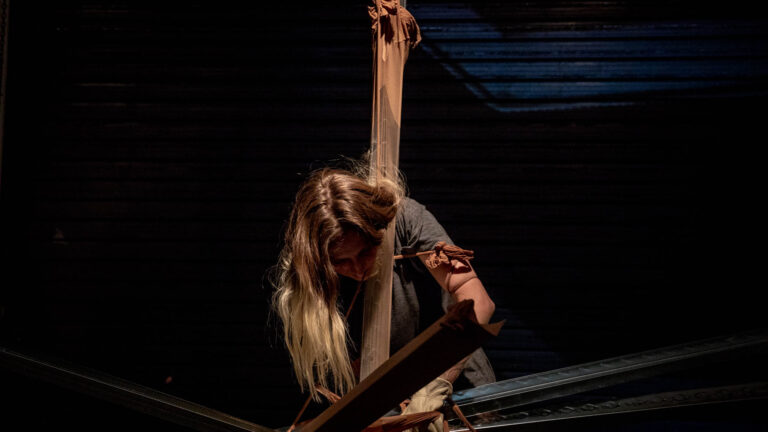 MFA art candidate Johnny Forever Nawracaj performance at 2020 MFA Art Open Studios